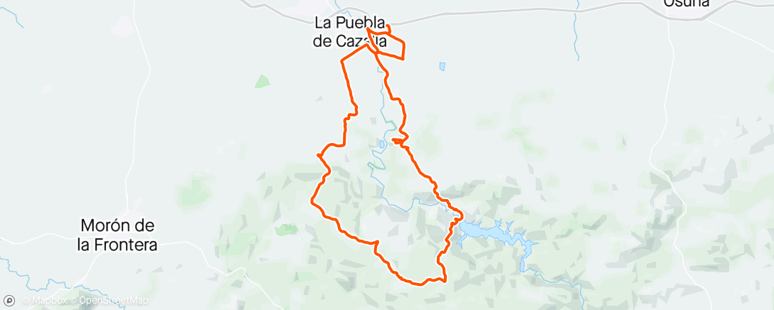 Map of the activity, 1/2 maraton puebla cazalla