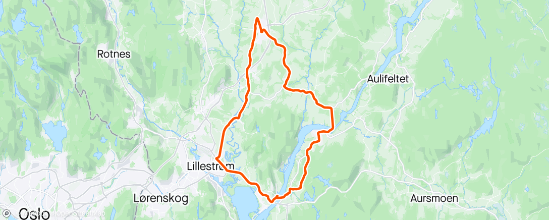 Map of the activity, Runde om Kløfta