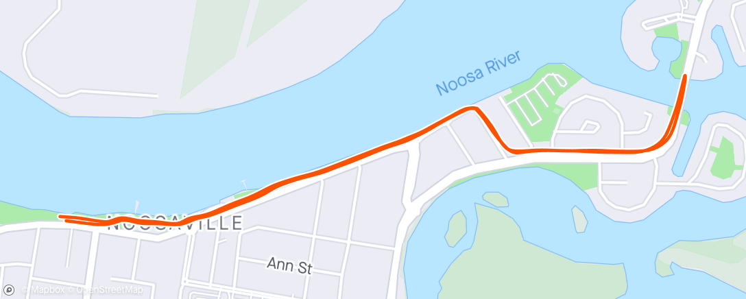 Map of the activity, Morning River Run