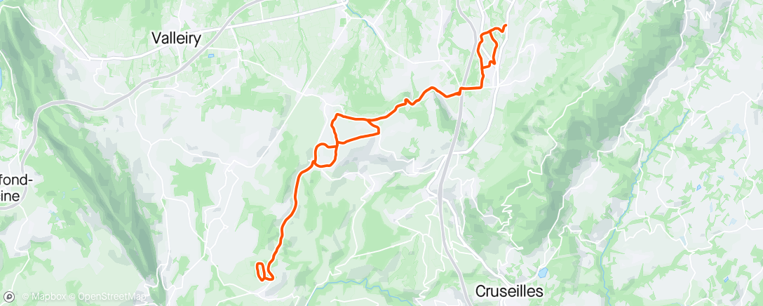 Map of the activity, local trails