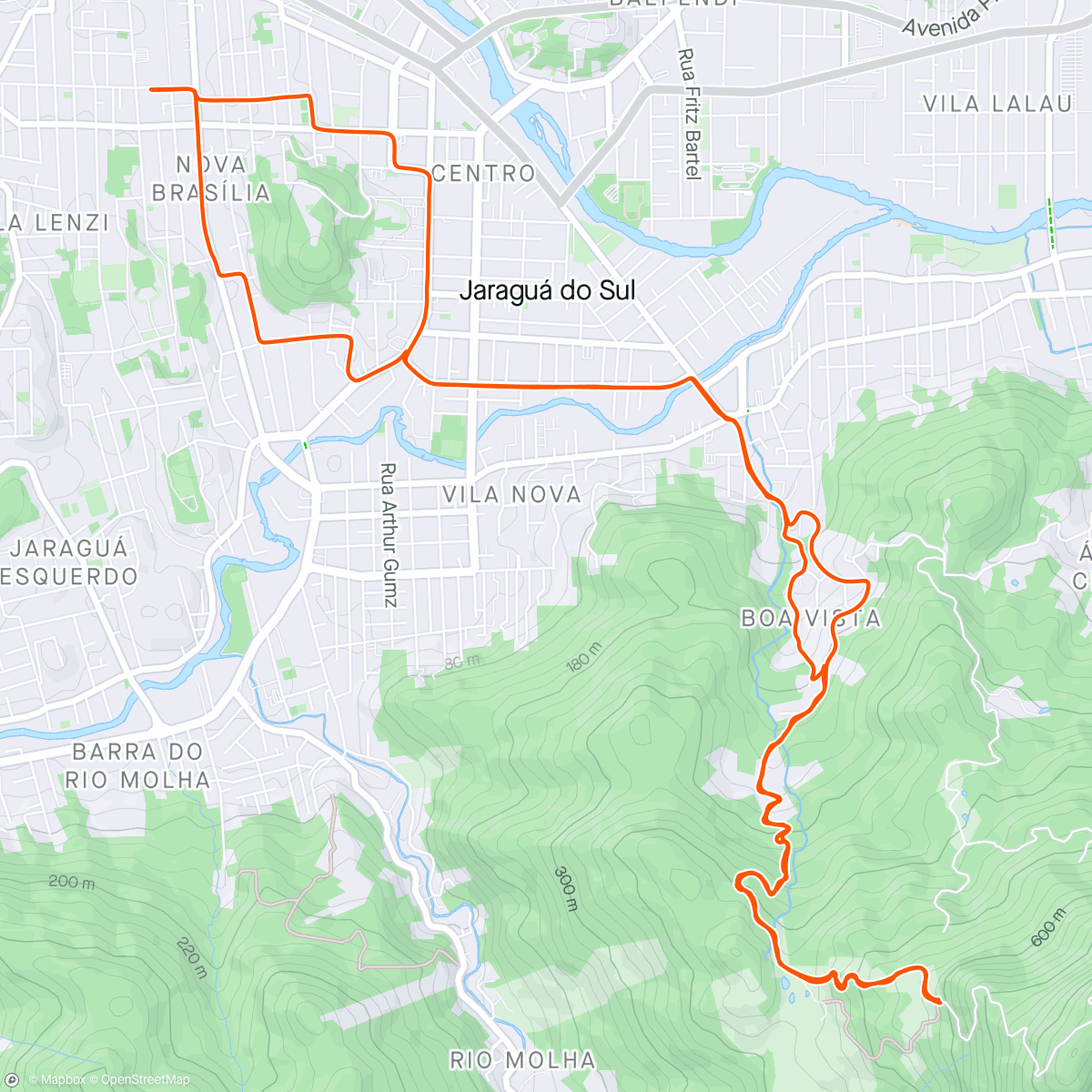 Map of the activity, MTB Chiesetta