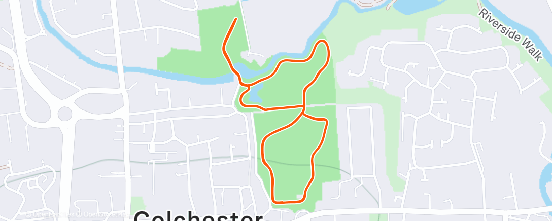 Map of the activity, Easy parkrun