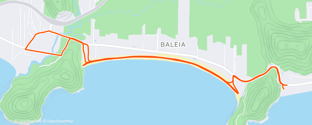 Map of the activity, Corrida matinal