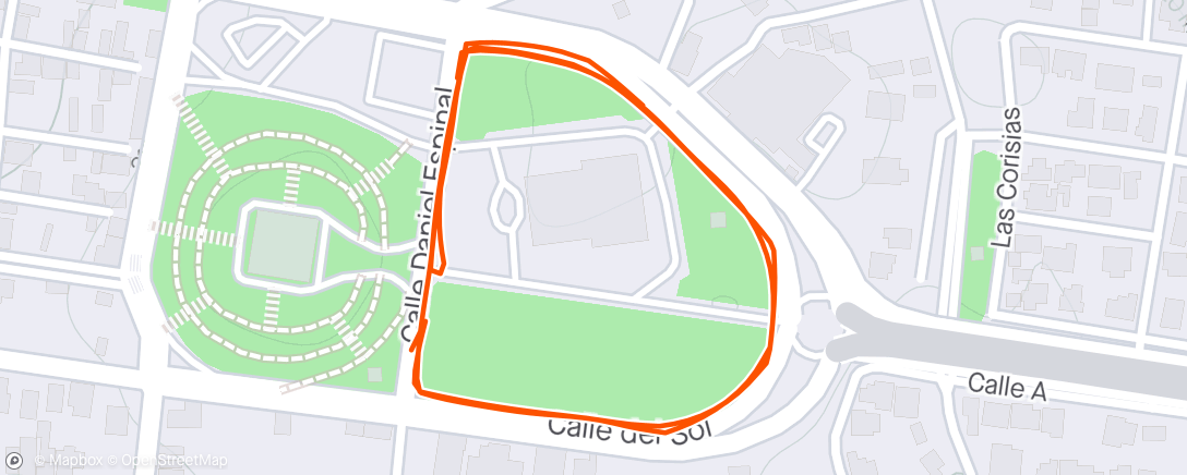 Map of the activity, Nike Run Club: lunes - Carrera a última hora de la tarde