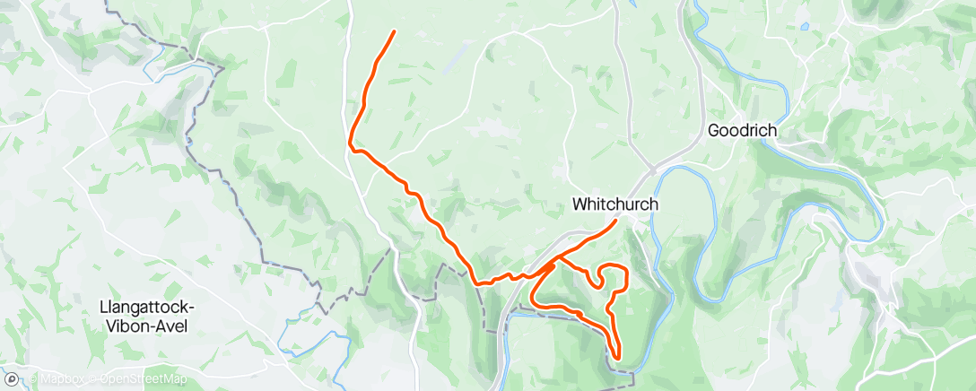 Map of the activity, Mountain Bike Ride