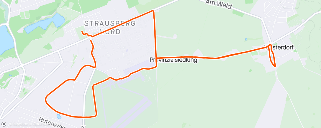 Map of the activity, Lauf am Nachmittag mit Jonas