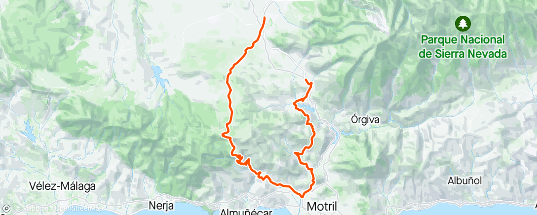 Map of the activity, Training Camp Sierra Nevada: Day 4