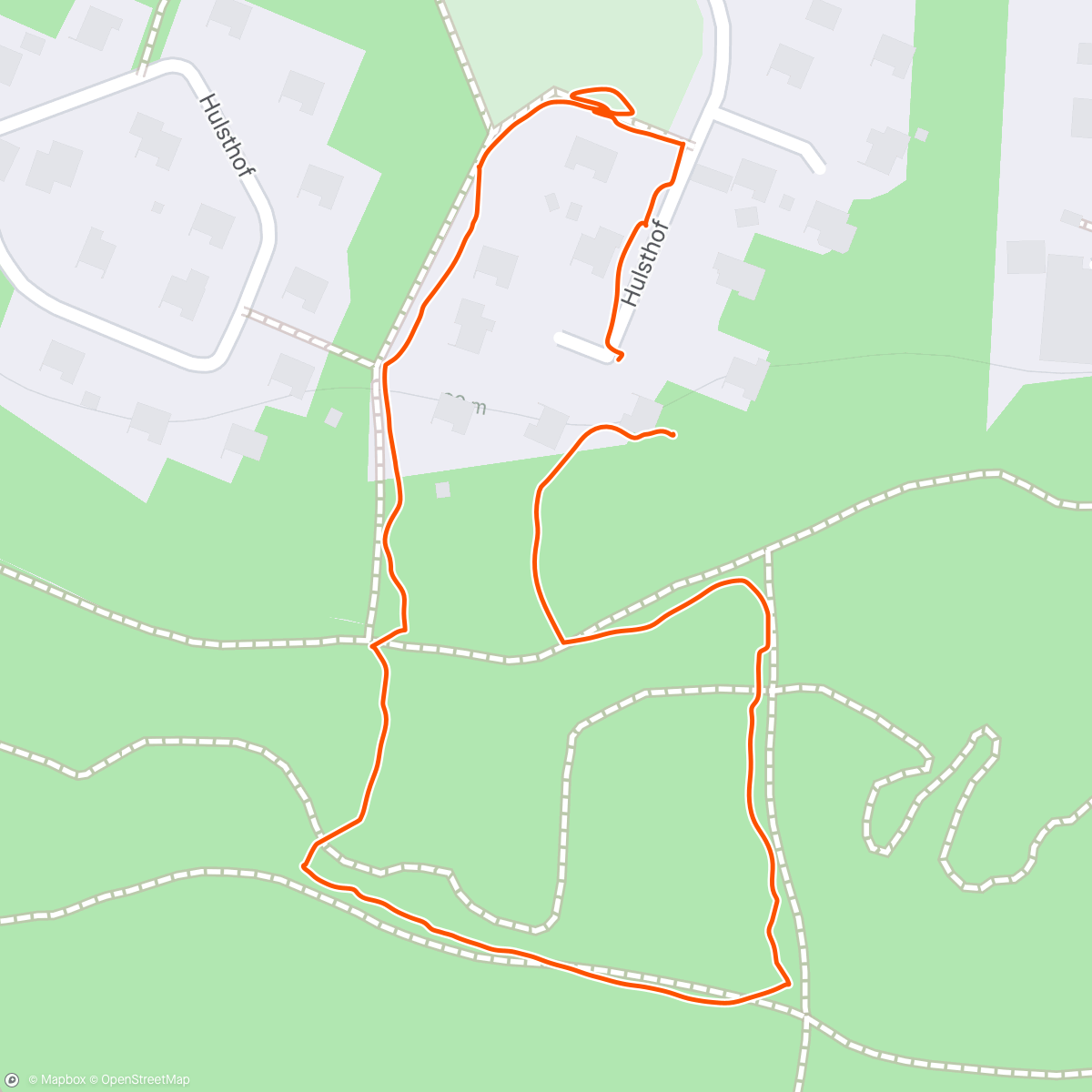 Map of the activity, Ochtend rondje met Rakker