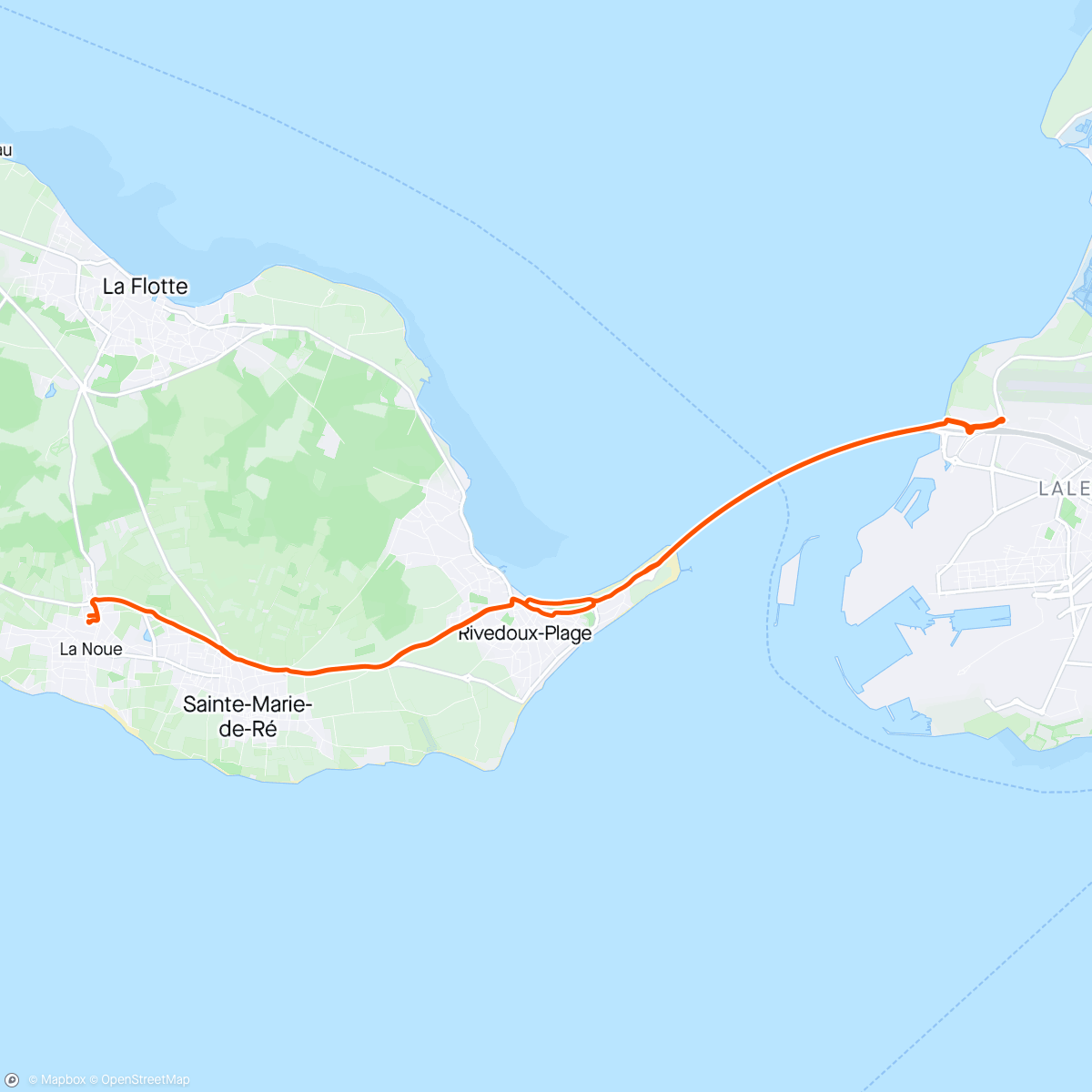 Mapa de la actividad, Pont de Ré return with île de Ré CC