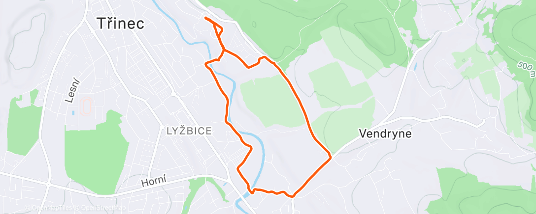 Карта физической активности (Afternoon Run)