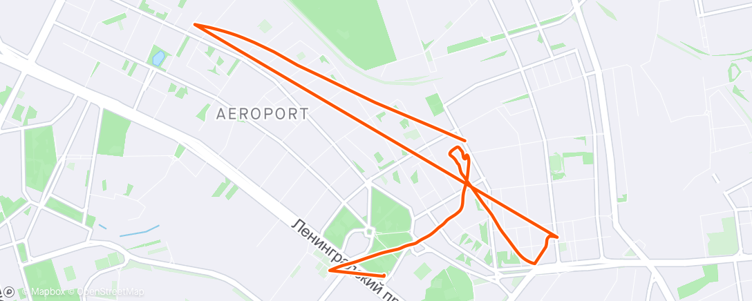 Map of the activity, Утренний забег 5k.