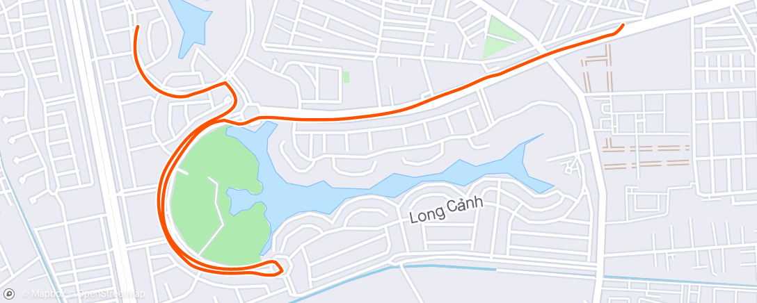 Map of the activity, Evening Run