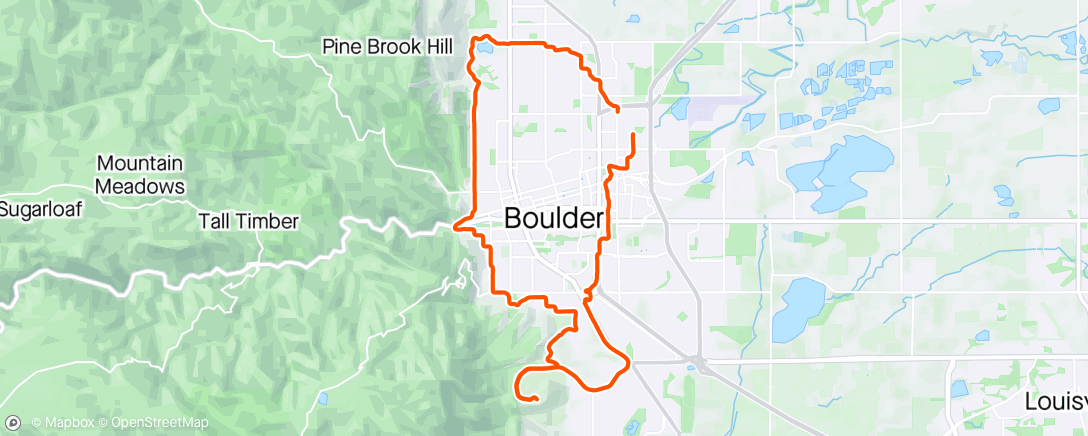 「Cruise around Boulder」活動的地圖