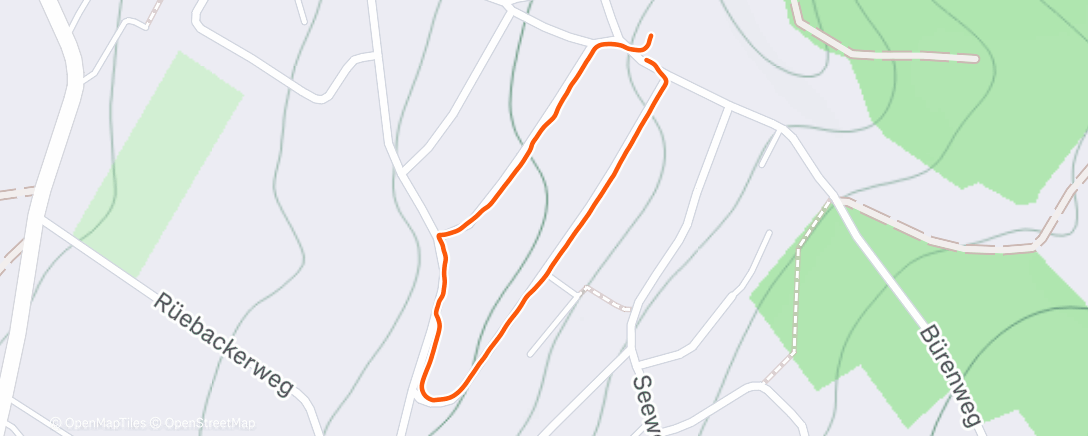 Map of the activity, Wanderung am Morgen