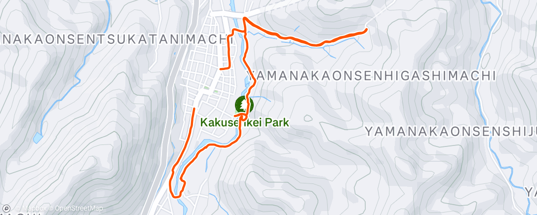 Map of the activity, Afternoon Trail Run
