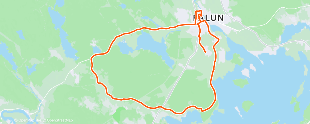 Map of the activity, Juldagspeloton