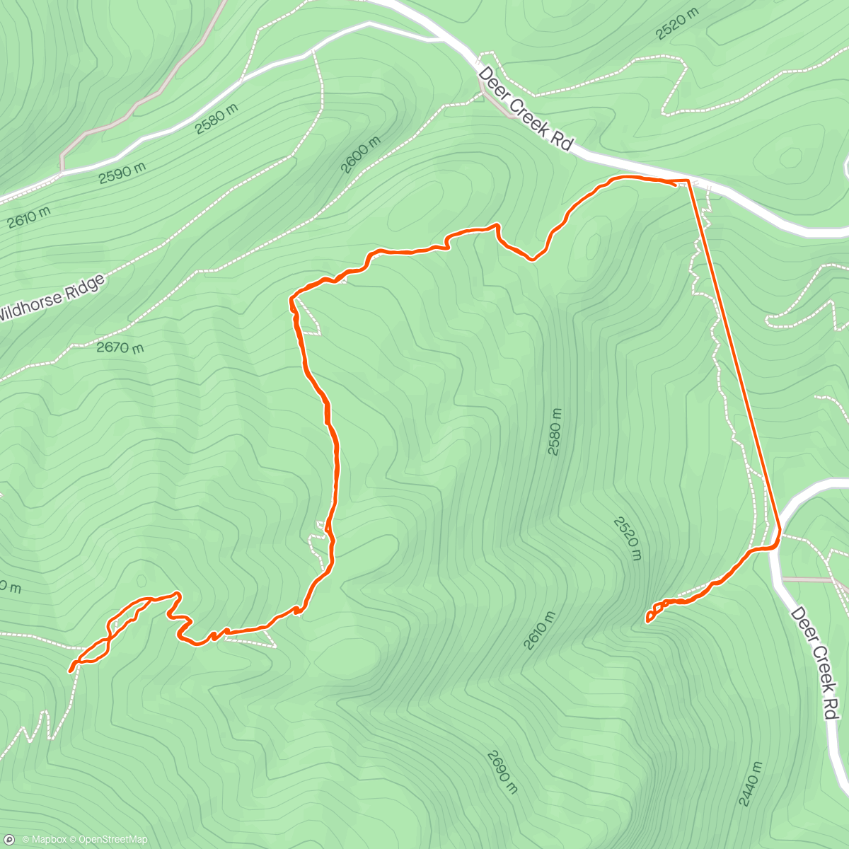 Map of the activity, Hiking slowly with my unfit friend in the snow