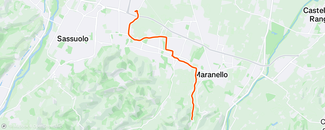 Map of the activity, Ride