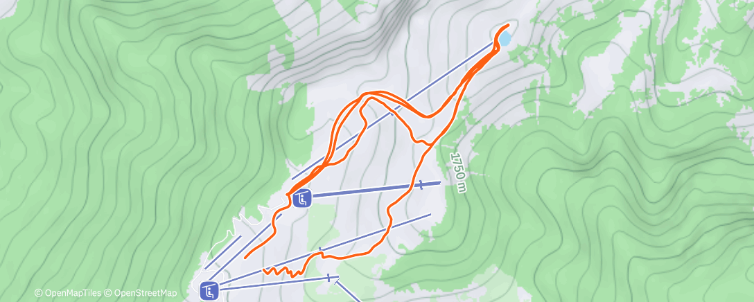 Map of the activity, Krvavec - Zvoh🎿  #3