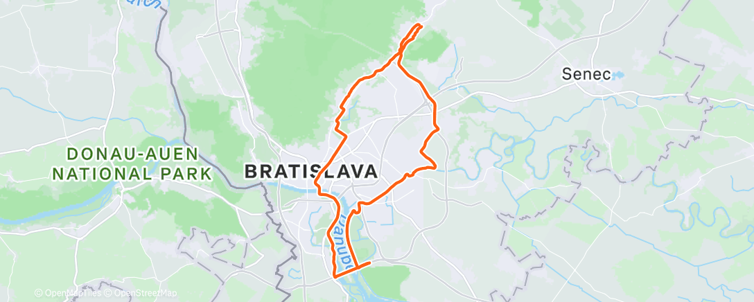 Карта физической активности (Lunch Ride)