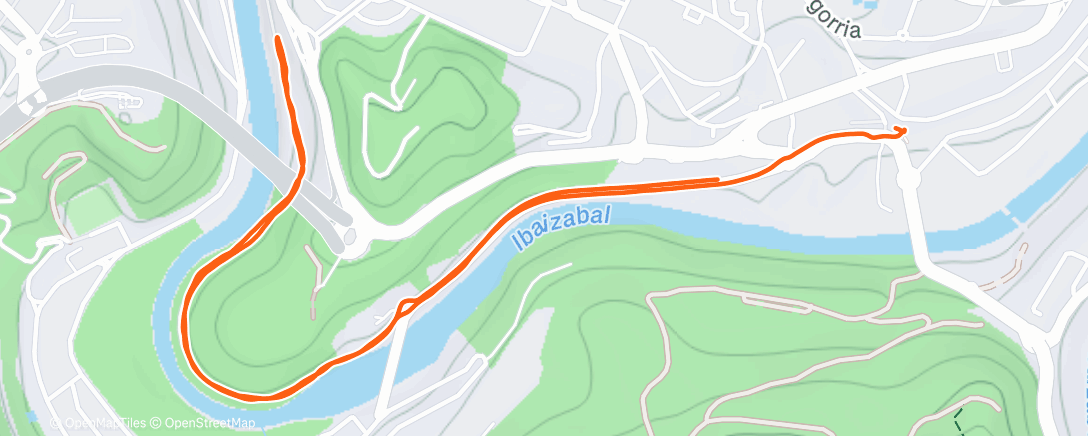 Map of the activity, Carrera al anochecer