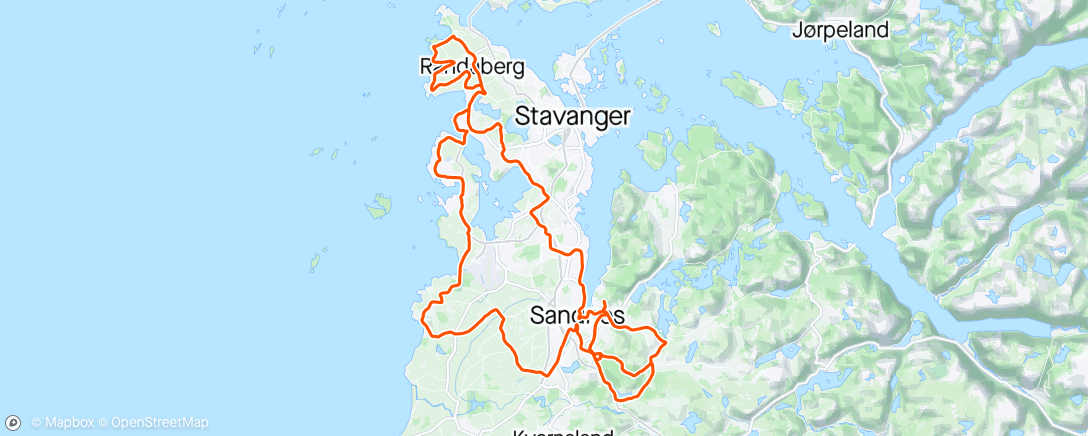 Map of the activity, Jæren Gran Fondo
