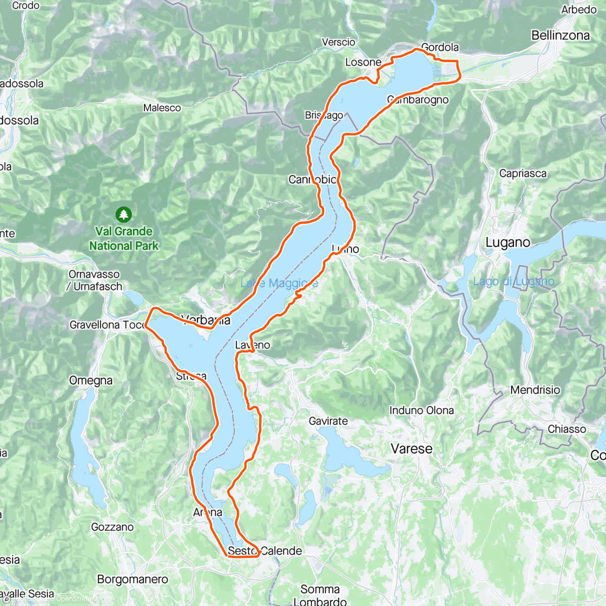 Mapa de la actividad, Giro Lago 💪🏻