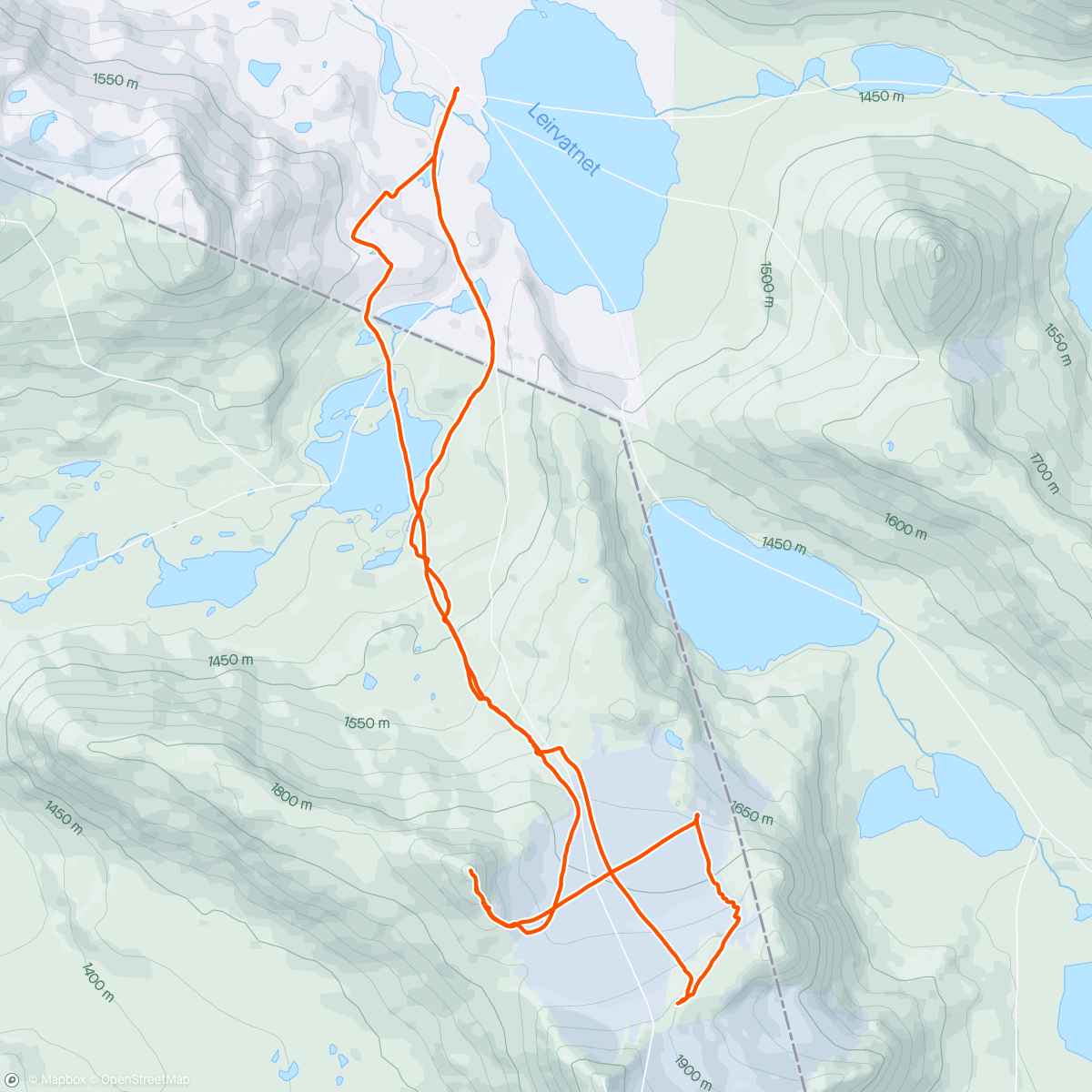 Map of the activity, Leirvassbu m/ PwC
