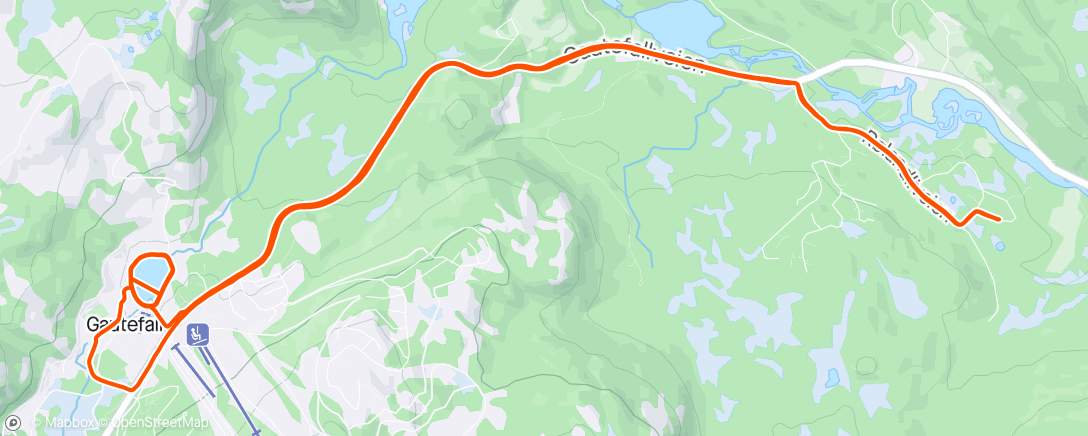 Map of the activity, 5x5km terskel