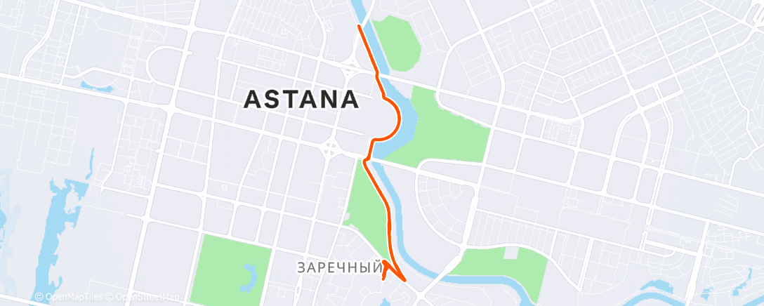 Map of the activity, Дневной забег