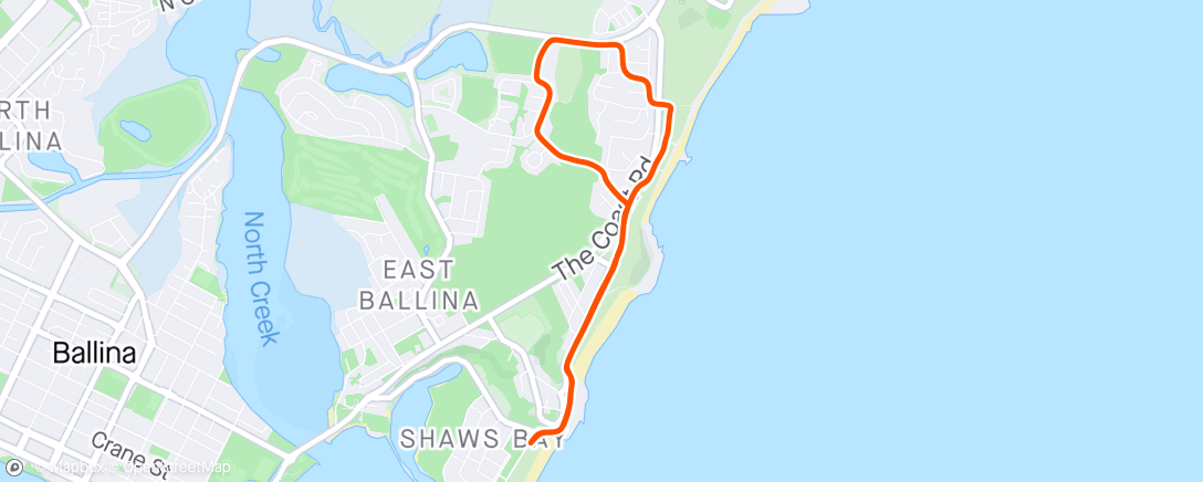 Map of the activity, Morning Run - 7k with CJ
