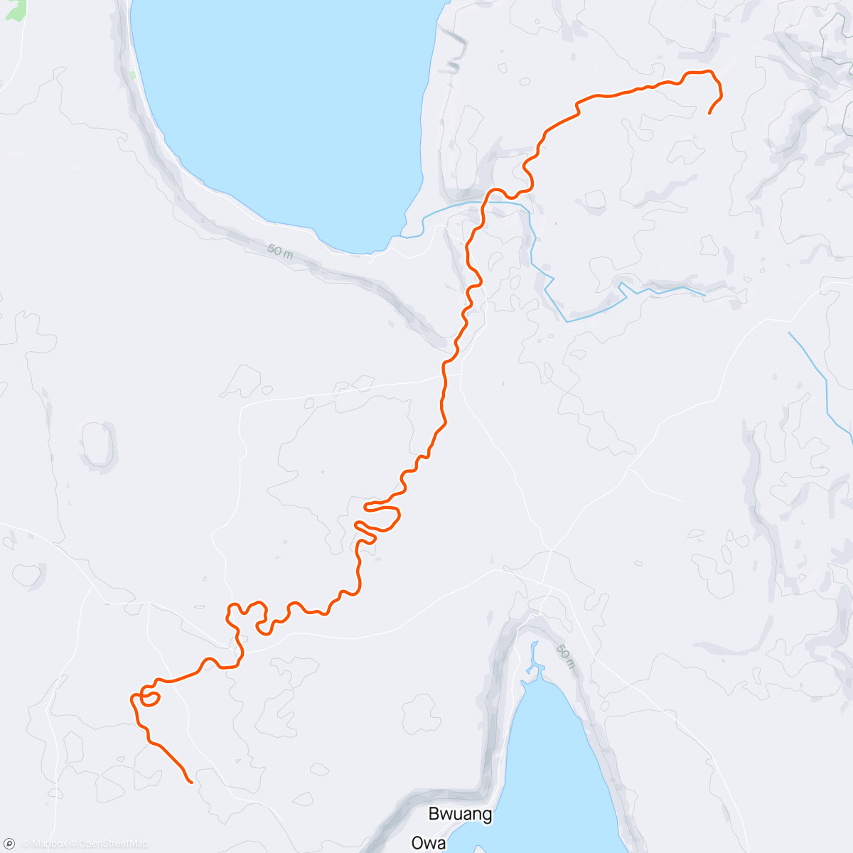 Map of the activity, Zwift - z2 Country to Coastal in Makuri Islands