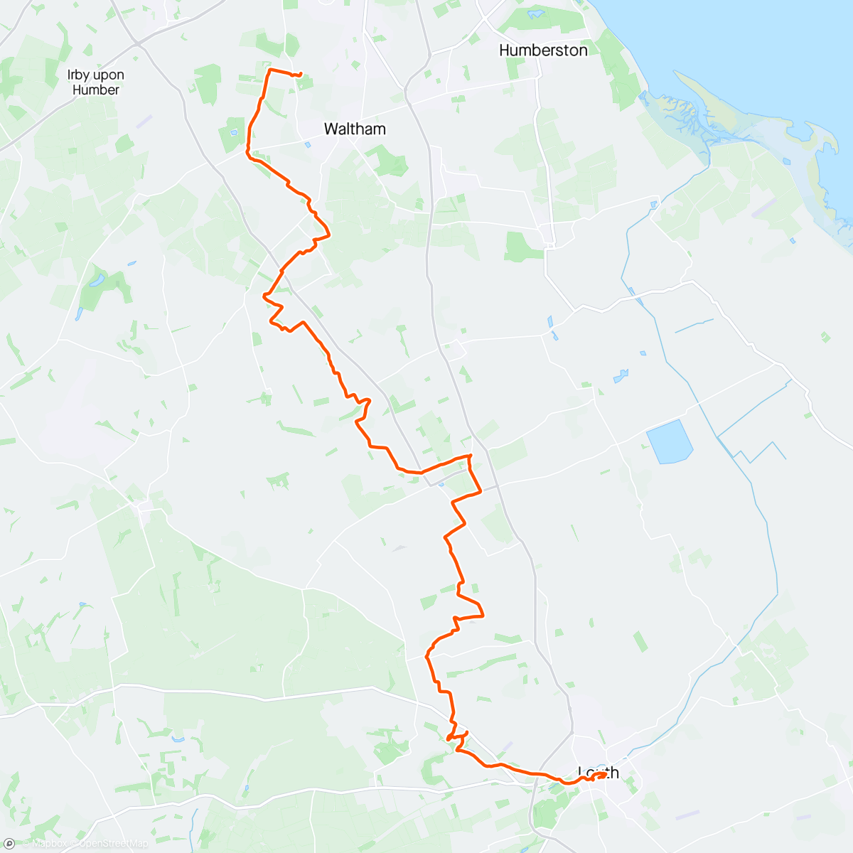 Map of the activity, Skelverlincs Way II - super weather and a tailwind to push me home.