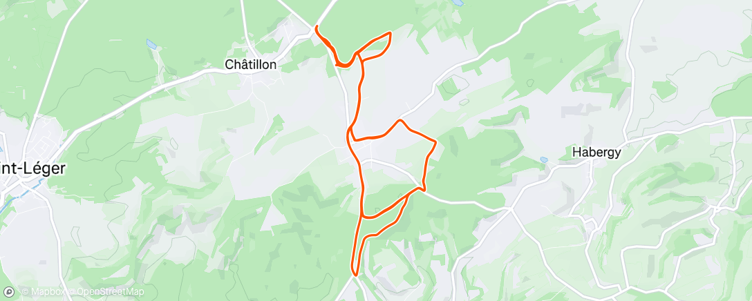 Map of the activity, Sortie vtt autour du village