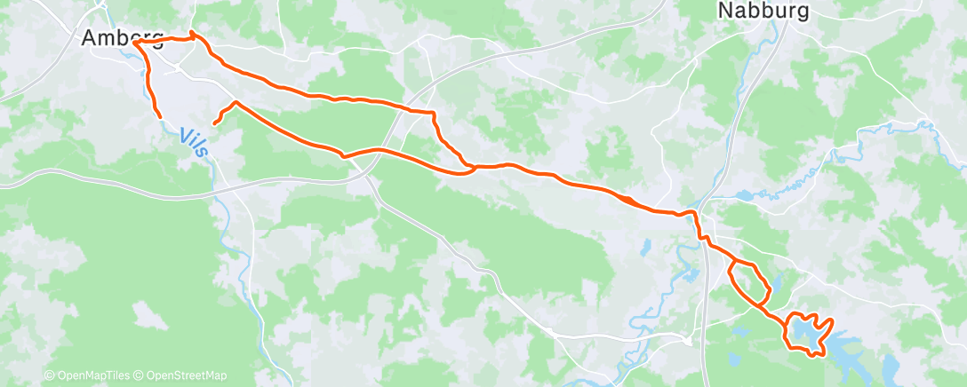 Map of the activity, Murner See and Back