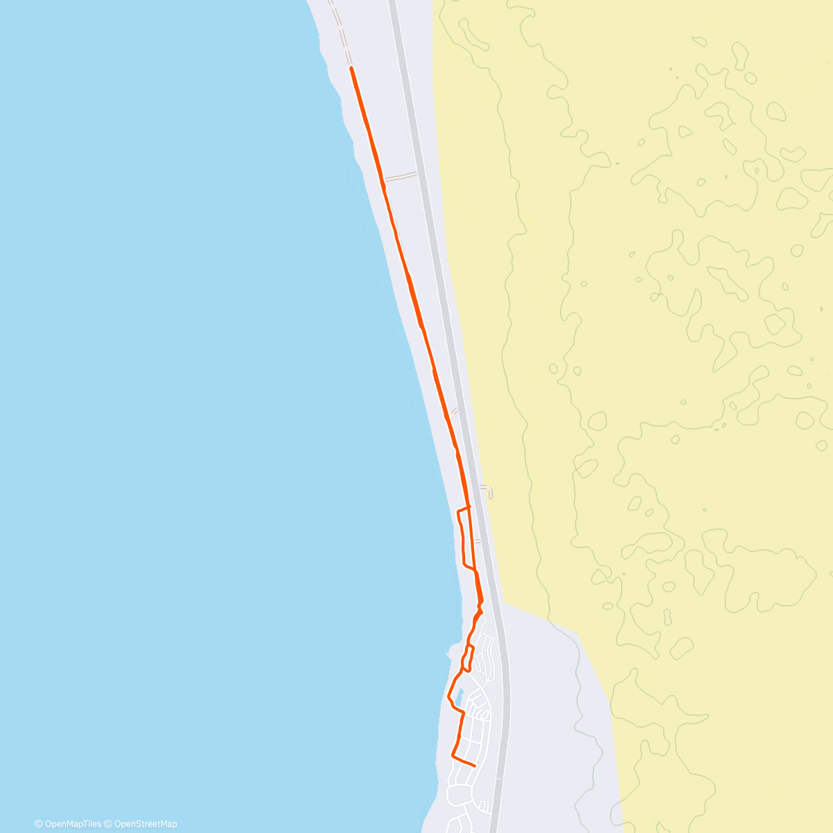 Карта физической активности (Swakopmund sandy run 🏜️)