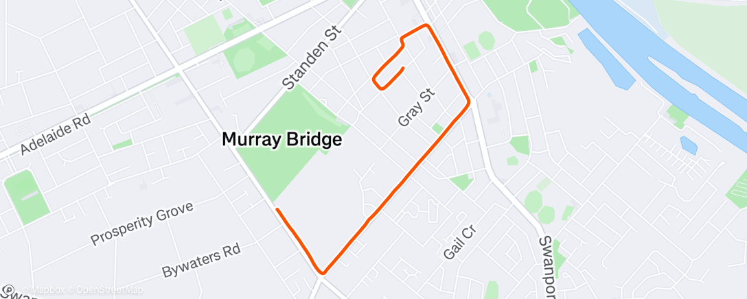 Map of the activity, Morning Run