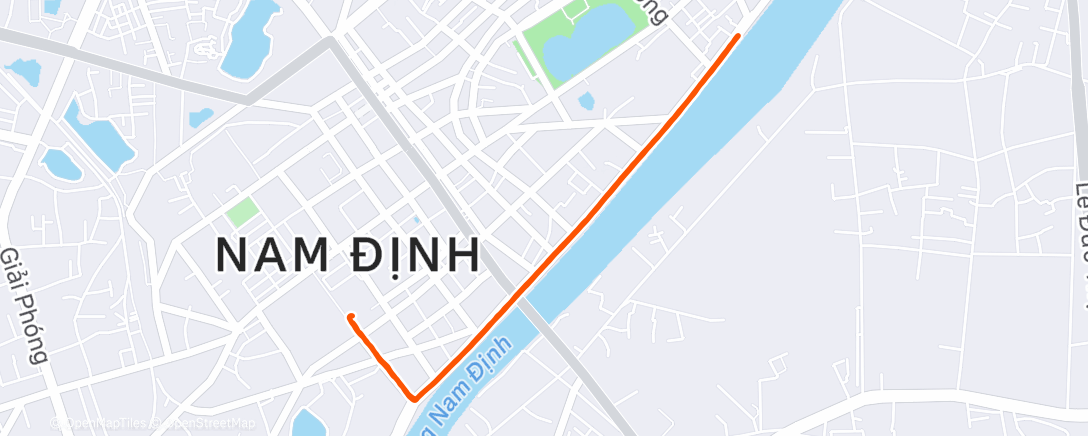 Map of the activity, Afternoon Run