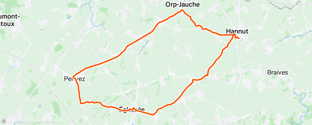 Map of the activity, Afternoon Ride