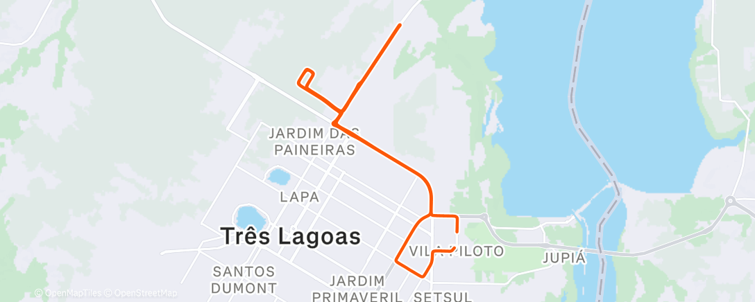 Map of the activity, Evening Ride