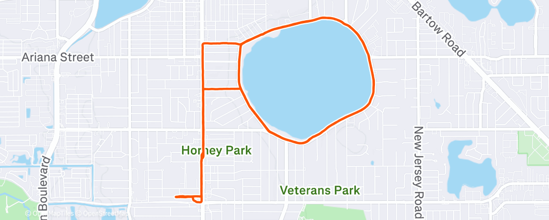 Map of the activity, Morning Run