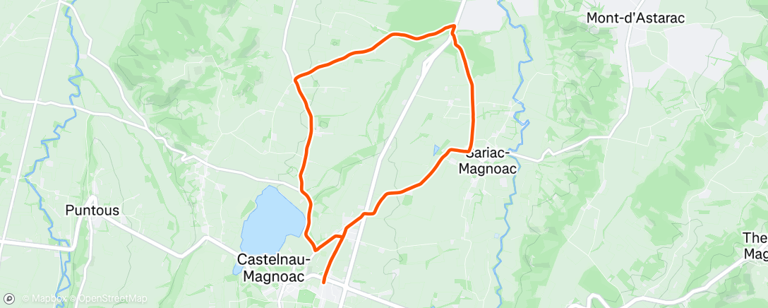 Map of the activity, Trail en soirée