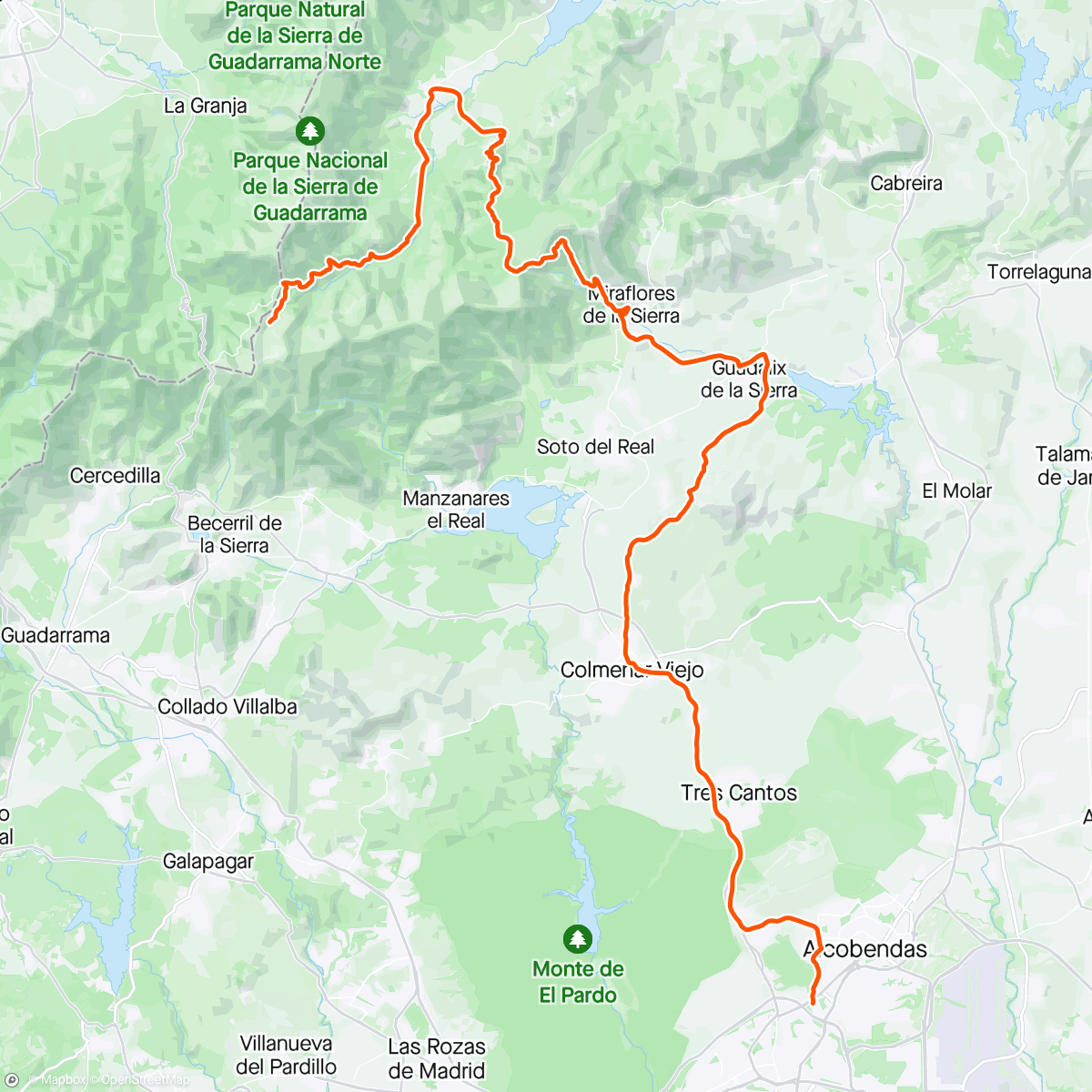 Map of the activity, Vuelta Etapa Ocho