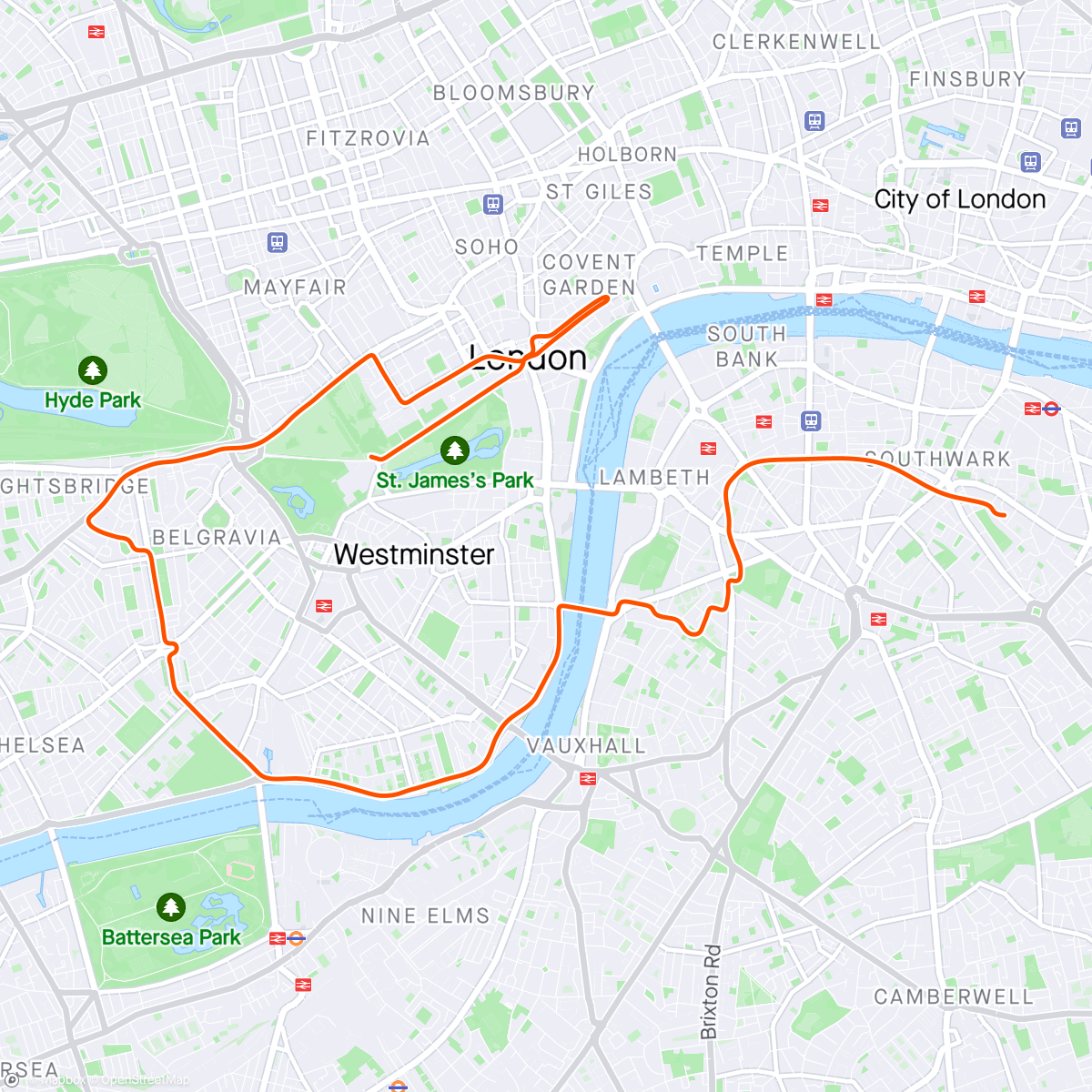 Map of the activity, Zwift - Oddvar Eikenes KSK [V]'s Meetup on Greatest London Flat in London