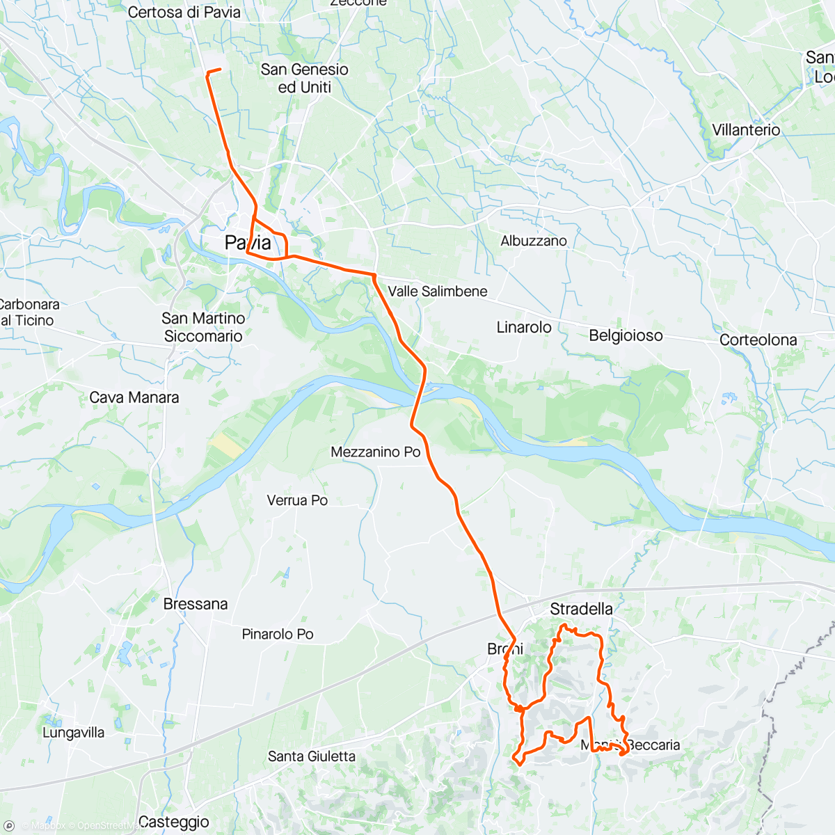 Map of the activity, Couple of hills