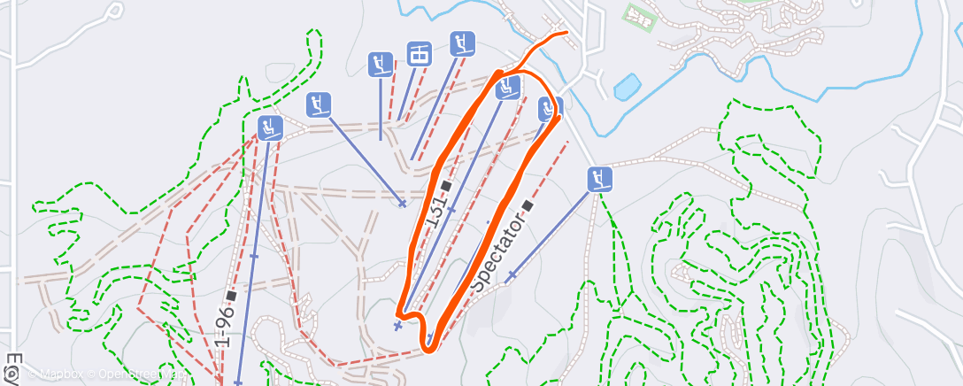 Map of the activity, Morning Hike