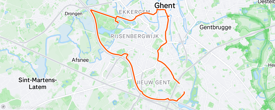 Map of the activity, Fahrt am Morgen