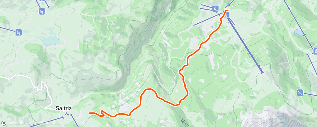 Map of the activity, Saltria - Monte Pana