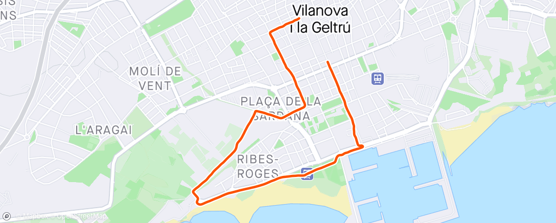 Map of the activity, Vilanova i la Geltrú