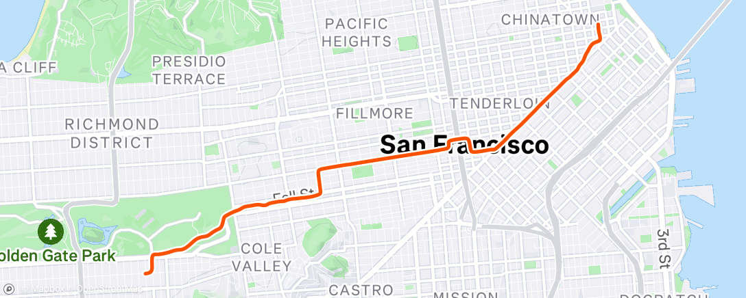 Map of the activity, Morning Ride